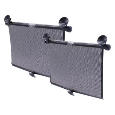 Imagem de Toddleroo by North States Cortinas de janela On-The Go-Car para bebês e crianças, rolo retrátil, ajuda a bloquear o brilho solar, proteção UV, preto, 2 unidades