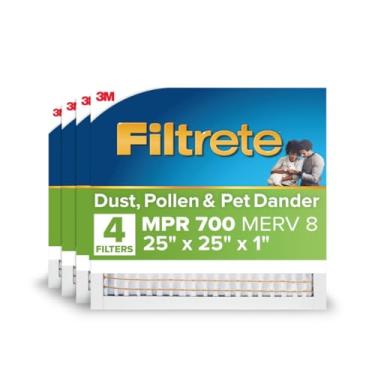 Imagem de Filtrete Filtro de ar eletrostático 700 MPR 715-4, 63,5 x 25 pol x 1 pol. (63,5 x 63,5 cm x 2,5 cm)