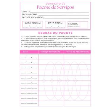 Imagem de Contrato Pacote Serviços Manicure Estética Depilação 4 Blocos - Impres