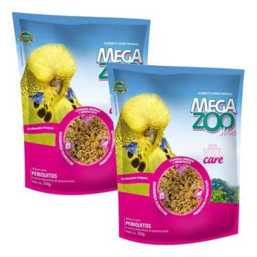 Imagem de 2 Ração Mix Para Periquitos 350g Alimento Completo - Megazoo