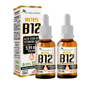 Imagem de KIT 2 Metilcobalamina B12 Sublingual 20ml Flora Nativa