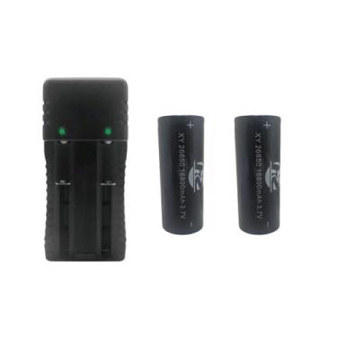 Imagem de Kit Carregador Duplo 2 Slot Bateria 26650, 18650 E 2 Bateria Bateria G