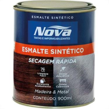Imagem de Tinta Esmalte. 1/4 (900ml) Sintetico Nova Cinza Medio - NOVA TINTAS