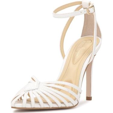 Imagem de Jessica Simpson Sapato feminino Paveri, Mini lagarto branco, 41