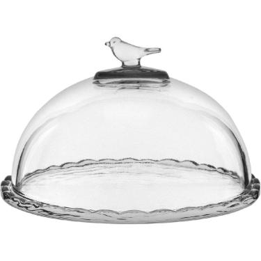 Imagem de QUEIJEIRA REDONDA HOME&CO COM TAMPA VIDRO 12x19x19cm TRANSPARENTE