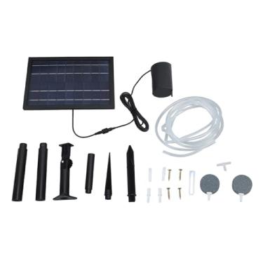 Imagem de Grcfumo 8W 10V Solar Air Pump, Polysilicon Solar Air Pump with Accessories, 3 Working Modes Air Pump, Adjustable Angle Air Fountain Pump for Pond Pool
