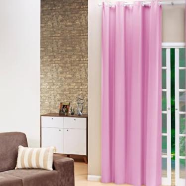 Imagem de Cortina Blecaute PVC Folha Única 1,40M x 2,80M para Parede Janela Banheiro Quarto Sala Cozinha (ROSA)