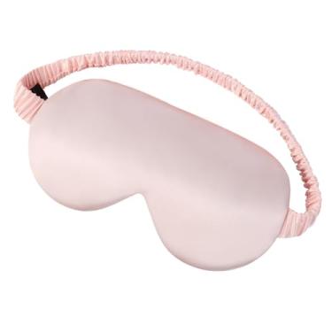 Imagem de ALASKA BEAR Máscara de dormir com faixa de cabeça coberta de seda para cuidados com o cabelo, máscara de seda confortável faixa elástica sobre as orelhas alça elástica não ajustável (rosa, luxo 22