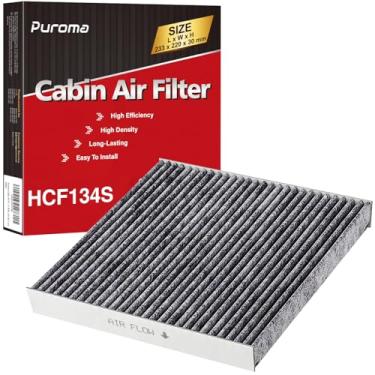 Imagem de Puroma Filtro de ar para cabine com carvão ativado, substituição para CP134, CF10134, Honda & Acura, Civic, CR-V, Odyssey, CSX, ILX, MDX, RDX, AT134 (1 peça)