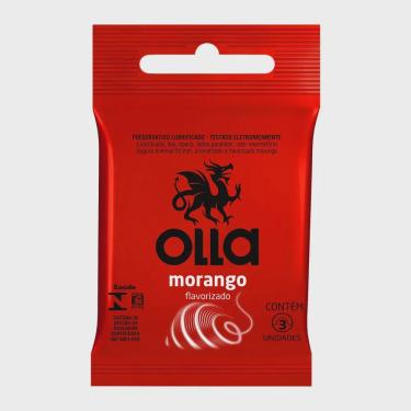 Imagem de Preservativo Olla Morango 3 Unidades