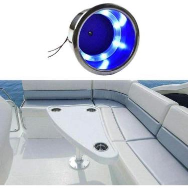 Imagem de Porta Copos Iluminado de embutir led azul 12volt para lancha - Abrolho