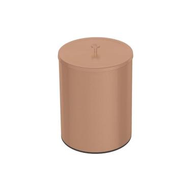 Imagem de Lixeira Tramontina útil Em Aço Inox Scotch Brite Com Revestimento Especial A Base De Verniz Rose Matte 5 L