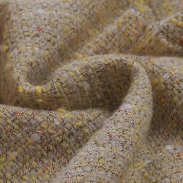 Imagem de Tecido de mistura de lã de tweed, amarelo e bege, 57 polegadas de largura, para jaqueta, jamarra, saia, calças, artesanato pelo The Yard