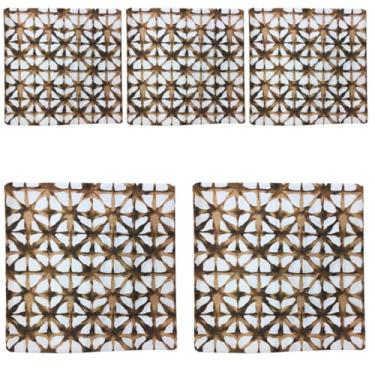 Imagem de 5 Capas de Almofada 45x45 Aquablock – Kit Impermeável para Ambientes Externos (TIE DYE MARROM)