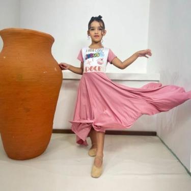 Imagem de Vestido de Dança Coreografia Infantil Jesus + Doce - Miss Flower, Rosa