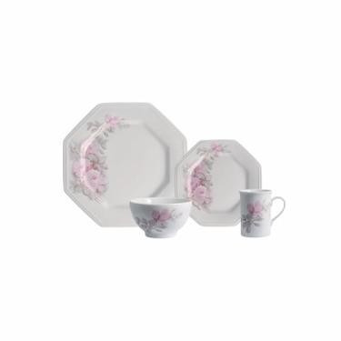Imagem de Serviço de 24 Peças com Bowl e Caneca em Porcelana, Decoração Maresias, Porcelana Schmidt