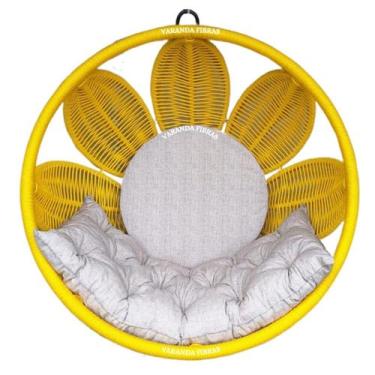 Imagem de Cadeira Balanço Redondo Corda Náutica Varanda Área de Laser Alumínio P