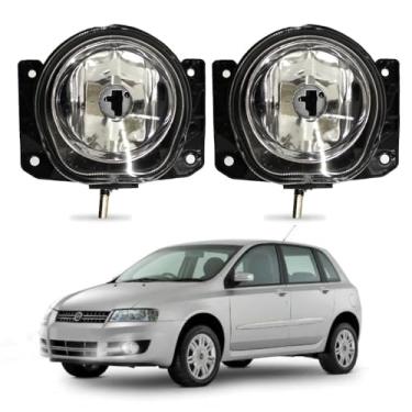 Imagem de Par Farol de Milha para Stilo 2002 a 2011 Farolete Auxiliar Neblina