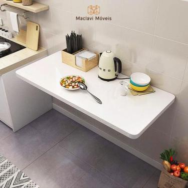 Imagem de Bancada De Parede Dobrável Moderna Escritório 66x35 Tomar Café Novo - 