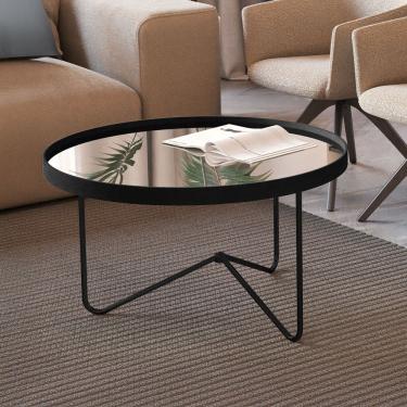 Imagem de Mesa de Centro Alamanda com Espelho Preto/Preto - Jb Bechara
