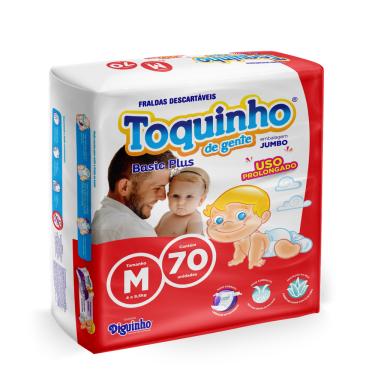 Imagem de Fralda Infantil Toquinho De Gente Basic Plus M C/70