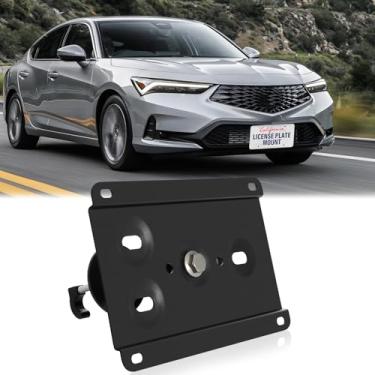 Imagem de Suporte de placa de carro para para-choque dianteiro compatível com todos os novos Acura Integra (DE) sem furadeira grade frontal moldura de placa de carro kit de montagem de suporte antifurto