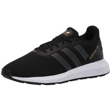 Imagem de adidas Originals Tênis feminino Swift Run Refine, Núcleo preto/cinza seis/Ftwr branco, 6