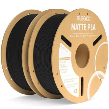 Imagem de Filamento de impressora 3D ELEGOO Matte PLA Matte Black 2 kg 1,75 mm