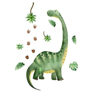 Imagem de XLWLLNJ Adesivo de parede decalque de parede dinossauro decoração de casa porta de vidro janela adesivo para sala de jogos