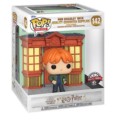 Imagem de Funko Pop! Deluxe: Harry Potter - Suprimentos de Quadribol Ron Weasley, Edição Especial Multicolorida Exclusiva #142
