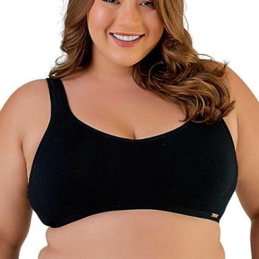 Imagem de Sutiã Sustentação Top Moldado Love Secret 813105 Plus Size, Preto, 54