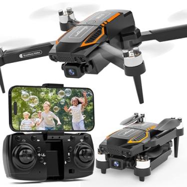 Imagem de Drone F198 com câmera dupla, lente ajustável 720p HD 90°, câmera dupla quadricóptero, aplicativo WiFi, flip 3D, retenção automática, posicionamento de fluxo óptico, drone dobrável para iniciantes
