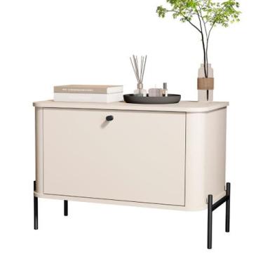 Imagem de Mesa de Cabeceira Tucupí Off White Preto JB Bechara 32703