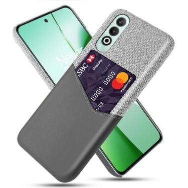 Imagem de Capa para Oneplus Nord CE4 5G,Tela e tampa de couro PU,Antideslizante,360°cobertura completa à prova de choque com 1 slot de cartão atrás,Prevenção de queda-Gray