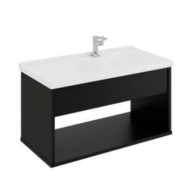 Imagem de Gabinete Armário de Banheiro Encanto com Cuba (Preto)