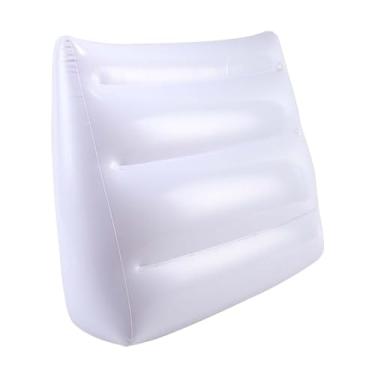 Imagem de IEUDNS Travesseiro inflável em cunha portátil, confortável, triangular, grande, encosto inclinado, leve para sofá, viagem, acampamento