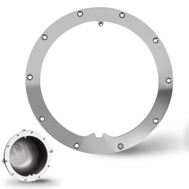 Imagem de ETZ 79200200 Anel de vedação de revestimento padrão de 10 furos, aço inoxidável de reposição de anel de revestimento de piscinas enterradas para pentair nichos molhados grandes embutidos de 25,4 cm