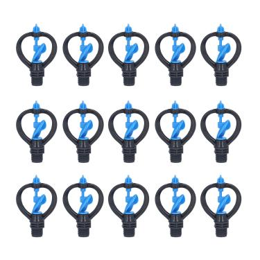 Imagem de Aspersor de água para gramado, 15 peças de irrigador de gramado suave rotação automática de 360°, bocal de irrigação de gramado de rosca externa G1/2, para resfriamento (bocal de rotor de distância