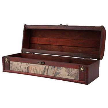 Imagem de Pssopp Caixa de Armazenamento de Madeira de Madeira Superfície Lisa de Maciça para Entusiastas de Vinho Decoração Em Casa