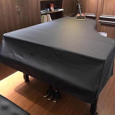 Imagem de Capa De Piano De Cauda Preta Capa De Piano De Cauda De Bebê De Couro à Prova D'água Com Capa De Banquinho Capa Protetora De Piano Anti-garra De Gato, A, 200cm/79inch