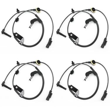 Imagem de laffoonparts 4 peças ALS2408 sensor de velocidade da roda ABS dianteiro e traseiro esquerdo direito, substituição para Chrysler 200 2011-2014 Sebring 2007-2010, substituição para Dodge Avenger