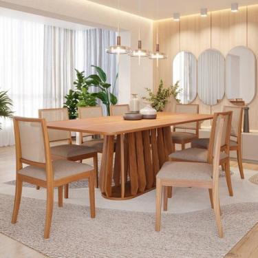 Imagem de Conjunto para Sala de Jantar com 8 Cadeiras Pitanga - Cimol