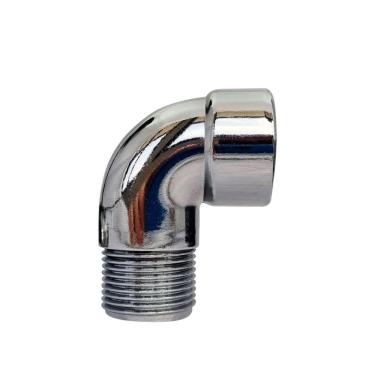 Imagem de Joelho Cotovelo Curva Metal Crômado Macho X Fêmea 3/4 X 90