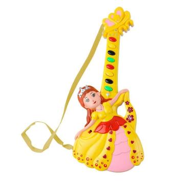 Imagem de Guitarra Infantil Musical Princesa Som E Luz Akt3536