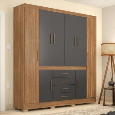 Imagem de Guarda Roupa Casal New Realce 8 Portas + 4 Gavetas -Demóbile - DEMOBIL