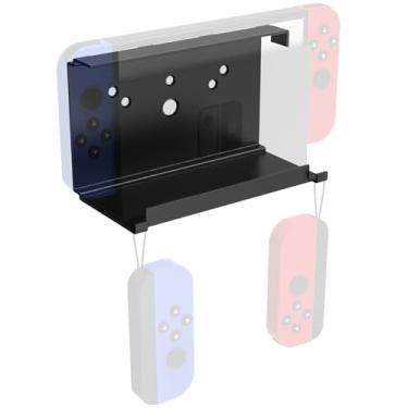Imagem de Wall Mount Compatible for Nintendo Switch 1 and OLED, Metal Nintendo Switch Console Shelf and Holder with Joy Con Brackets, Store your Switch Console Safely On the Wall Mount Beside the TV, Black