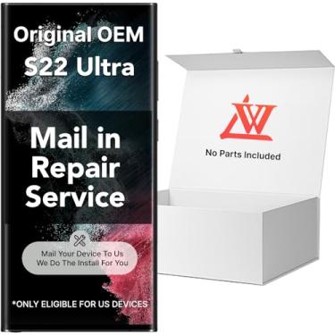 Imagem de LW Serviço de reparo por correio com substituição de tela original OEM para Samsung Galaxy S22 Ultra 17.3 cm Display Digitalizador LCD Touch Assembly SM-S908B/DS S908U/U1 (sem ferramentas de tela)