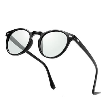 Imagem de KISSOUL Óculos De Sol Polarizados Fotocrômicos, Antirreflexo Uv, Direção Com Bloqueio Luz Azul, Masculino E Feminino, Preto, Redondo