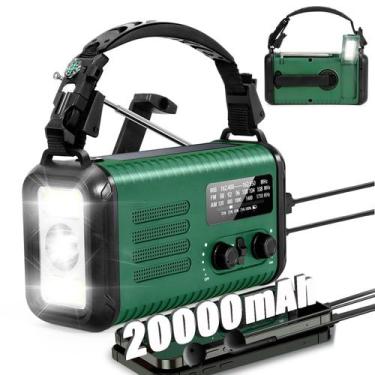 Imagem de Rádio de emergência Lanshanchu 20000mAh, rádio solar com manivela