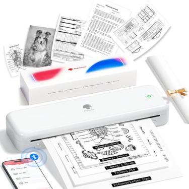 Imagem de Impressora portátil Phomemo M834 Bluetooth 300dpi atualizada